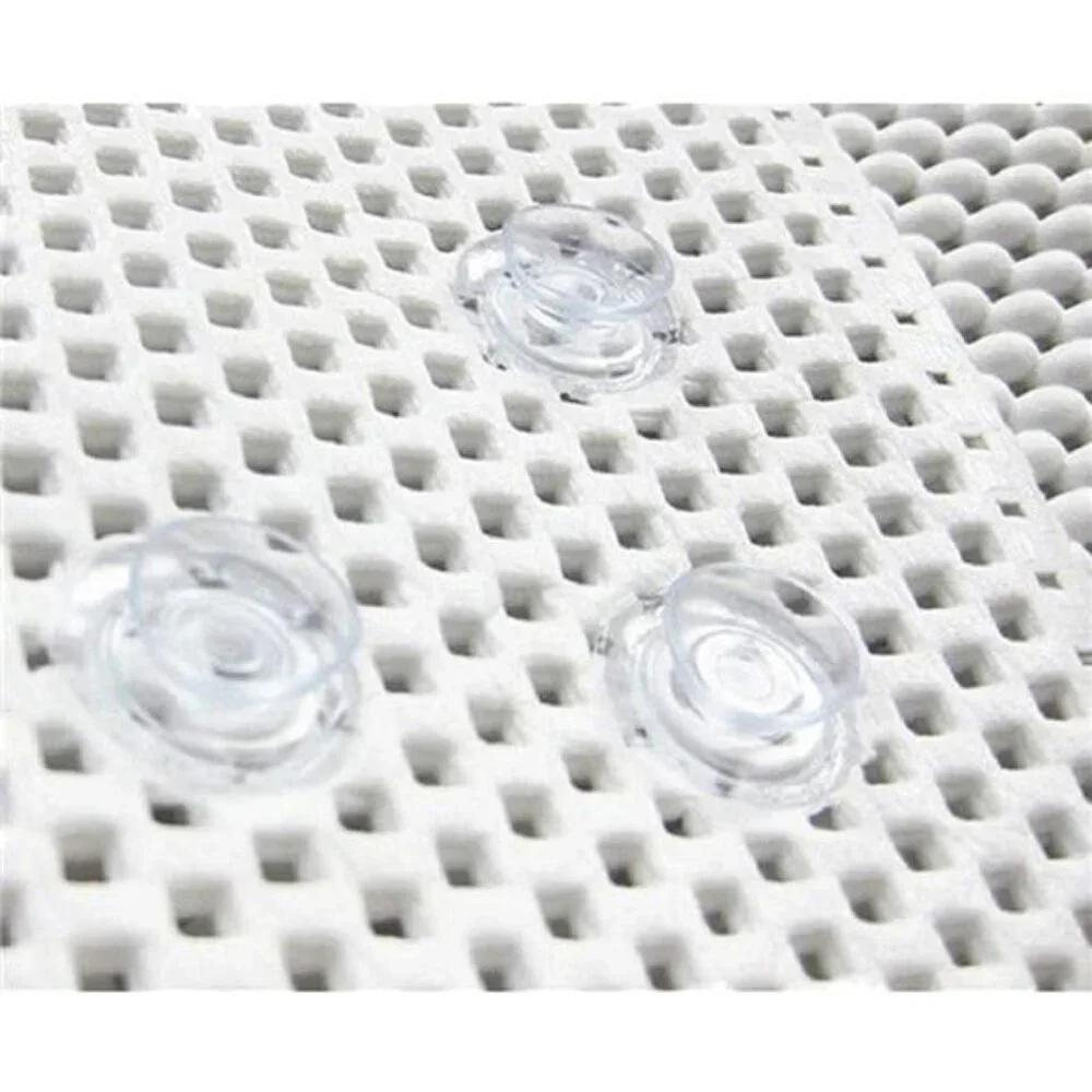 Non Slip Bathtub Mat Extra Large Tub Mat with Suction Cups Drain Holes White